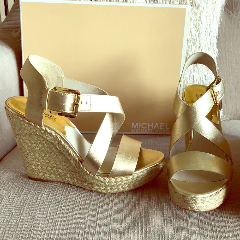 Michael Kors cork wedges